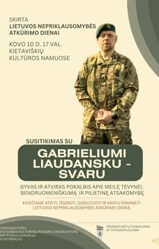 Susitikimas su Gabrieliu Liaudansku- Svaru | Kietaviškės