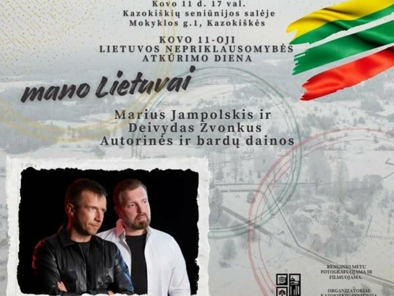 Lietuvos nepriklausomybės atkūrimo dienos minėjimas |  Kazokiškės