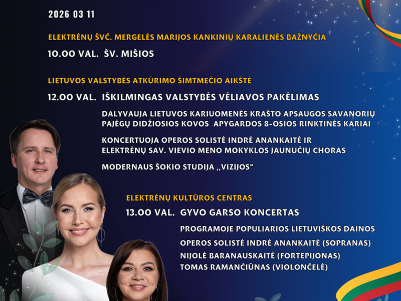 Lietuvos nepriklausomybės atkūrimo diena | Elektrėnai